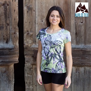 WILD TEE<br />Butterflies Women Tech T-Shirt<br />Summer 2018