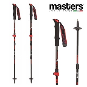 Masters Speedster Calu Bastone Da Trekking Unisex - Leggero E Pieghevole In Alluminio E Carbonio, Rosso